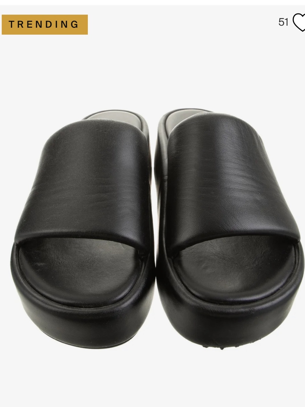 Balenciaga Black Platform Slide Sandals - Never Worn